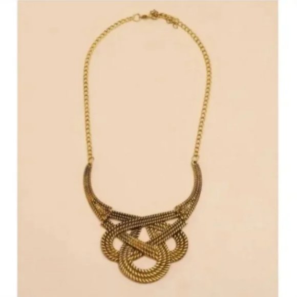 🛍️ 2 For $15 🛍️ Textured Knot Metal Necklace - Picture 4 of 9